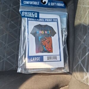 Women's Black Graphic Tee - "OMG NO!" Pop Art Print